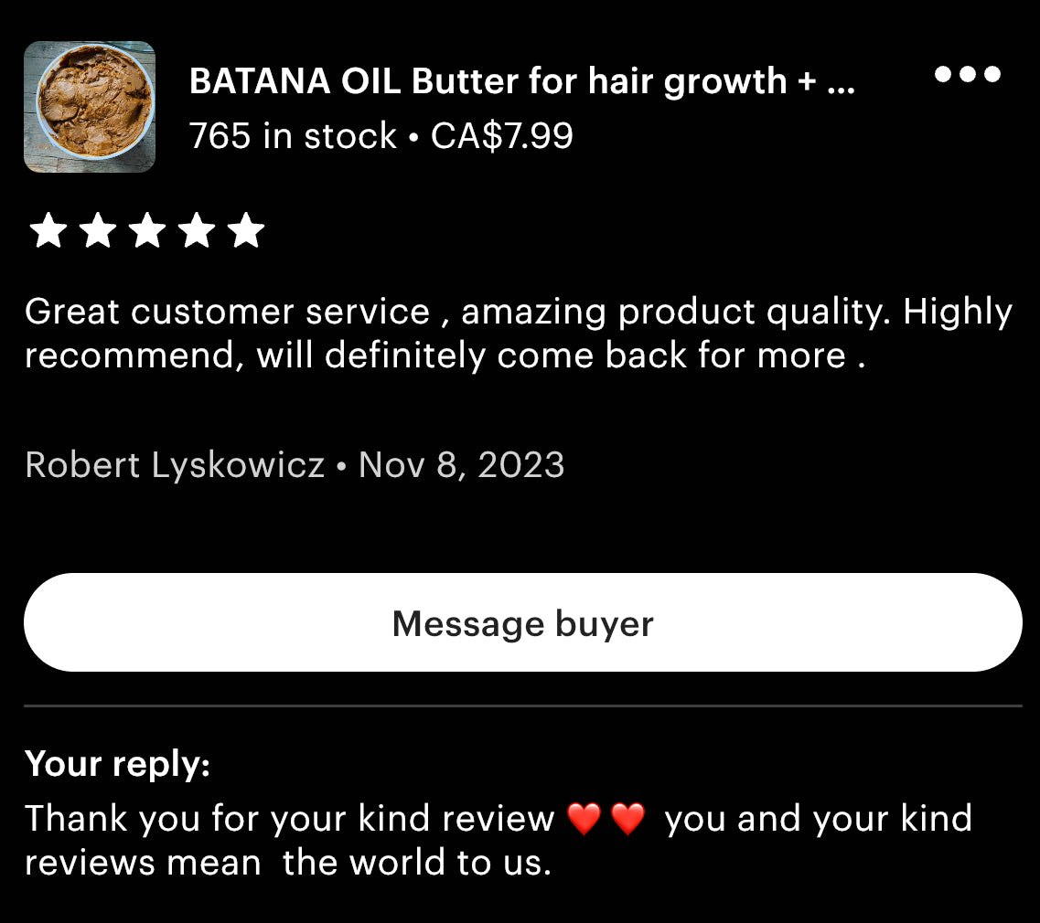 Batana Oil Butter Blend – 100% Organic Ingredients, Sourced from Honduras – Available in Canada