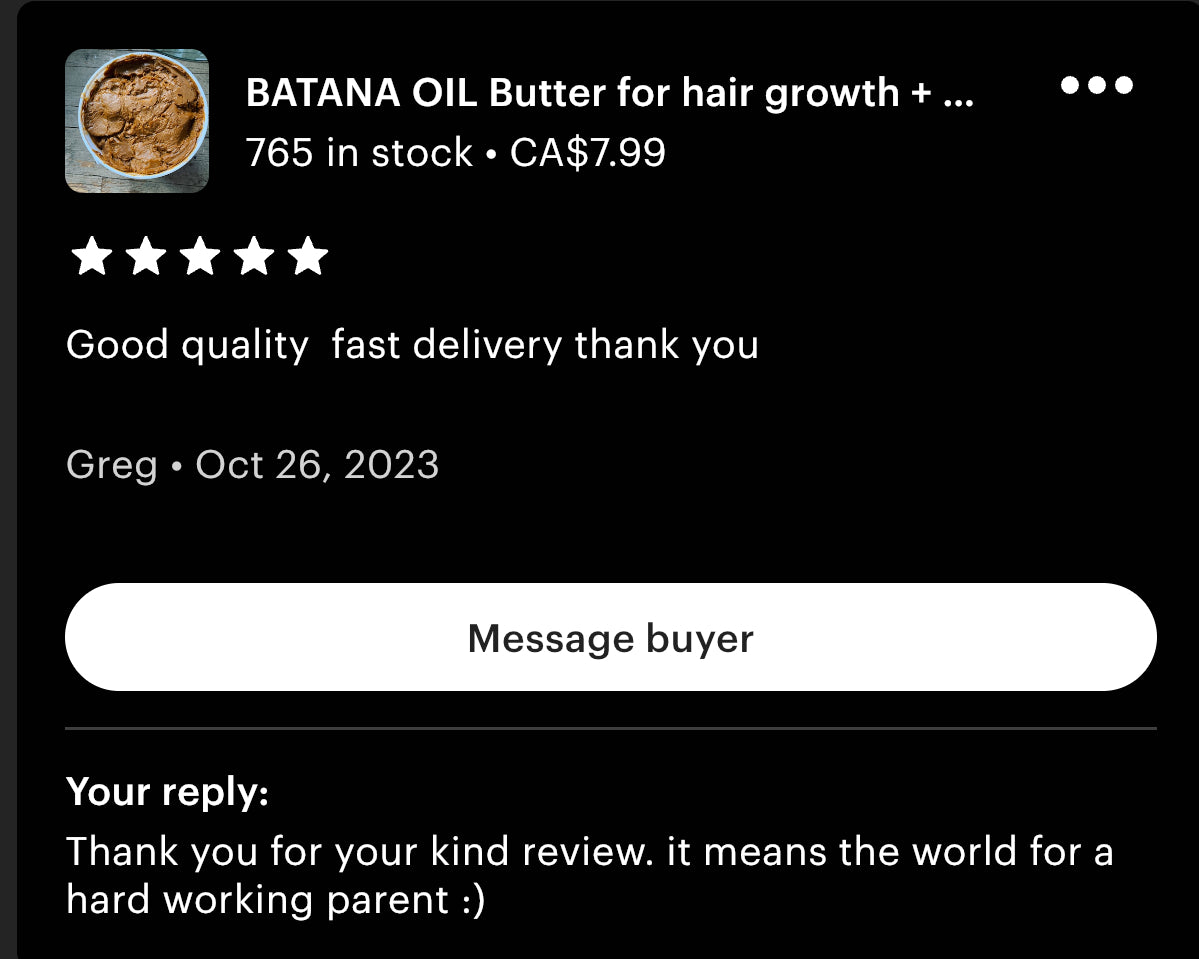 Batana Oil Butter Blend – 100% Organic Ingredients, Sourced from Honduras – Available in Canada