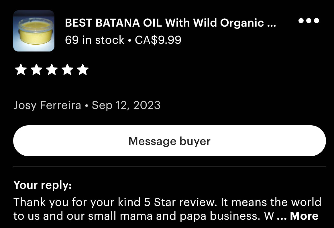 Batana Oil Butter Blend – 100% Organic Ingredients, Sourced from Honduras – Available in Canada